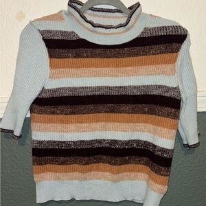 Free People Striped Turtleneck Sweater